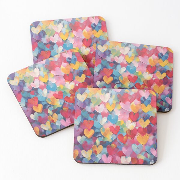 Item preview, Colorful Hearts Painting designed and sold by sheprint.