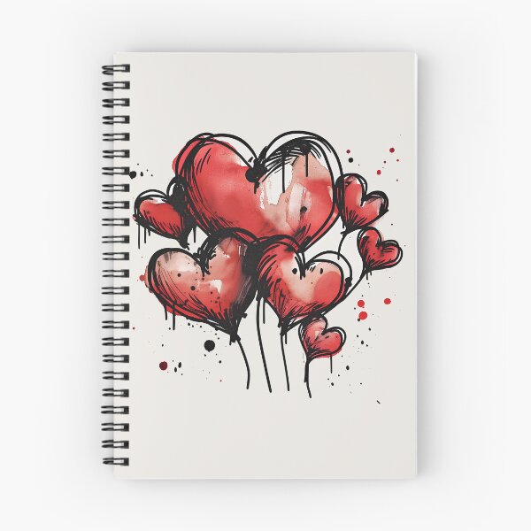 Item preview, Whimsical Hearts Watercolor Art designed and sold by randrdesign.