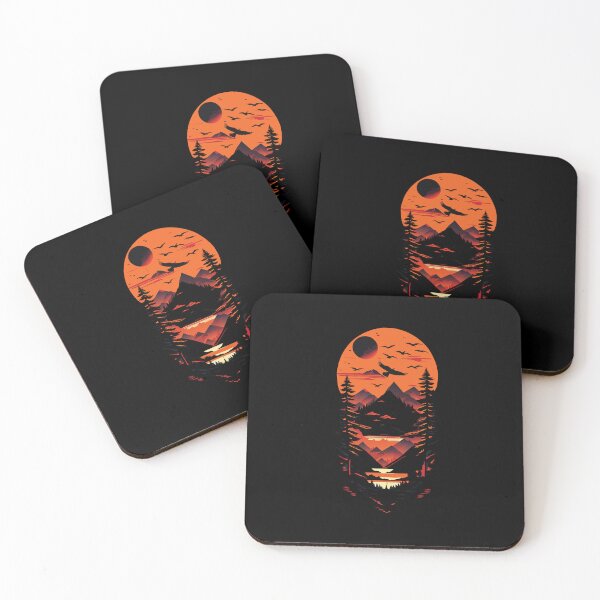 Item preview, The forest changes colors with the background at sunset designed and sold by Ninejoe.