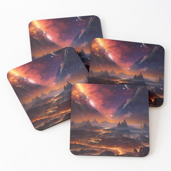 Item preview, Majestic Peaks and Cosmic Dreams: A Surreal Landscape Exploration. designed and sold by GiveMeMood.