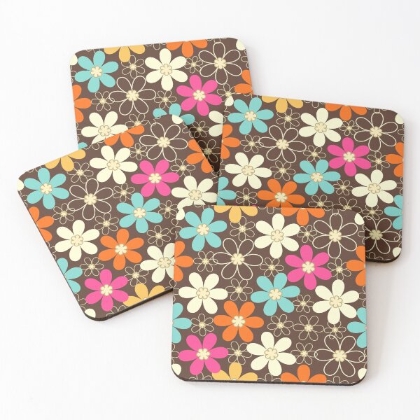 Item preview, Retro Floral Fiesta Vibrant 70s Bloom designed and sold by MidModMaison.