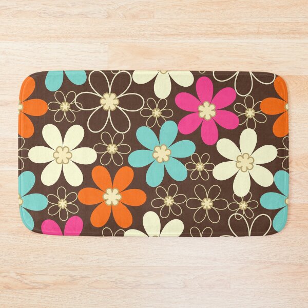 Item preview, Retro Floral Fiesta Vibrant 70s Bloom designed and sold by MidModMaison.