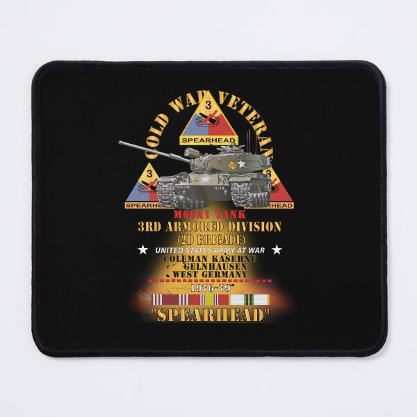Item preview, Army - Cold War Vet - 3rd Armored Division - Gelnhausen, Germany - M60A1 Tank - Spearhead w Fire - 1976-79 w DUI - COLD X 300 designed and sold by Military Insignia Products.