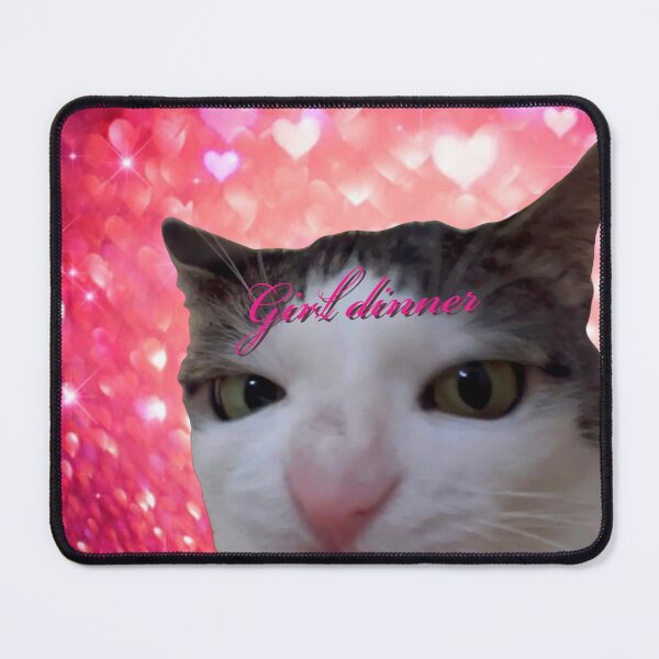 Item preview, Funny TikTok cat meme eating sticker designed and sold by mycatpablo.