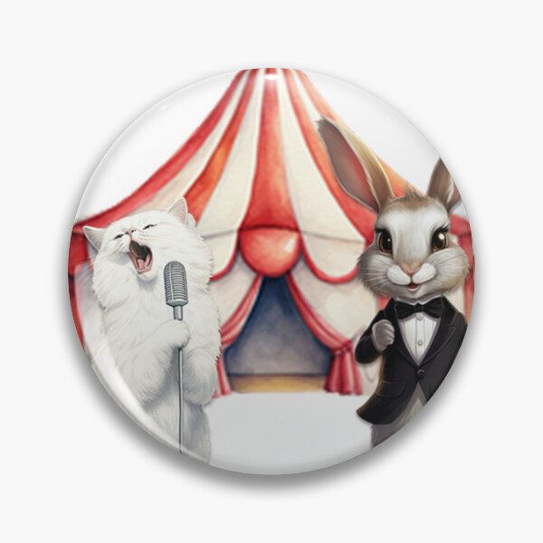 Item preview, circus tent party cat and rabbit designed and sold by GAGO5.