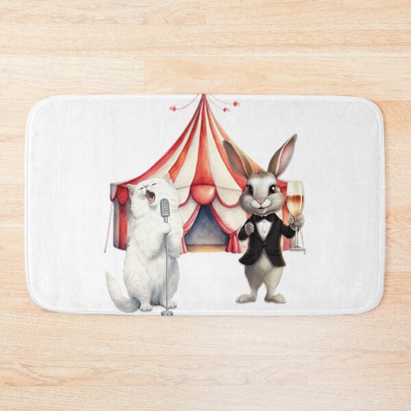 Item preview, circus tent party cat and rabbit designed and sold by GAGO5.