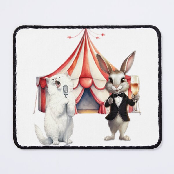Item preview, circus tent party cat and rabbit designed and sold by GAGO5.