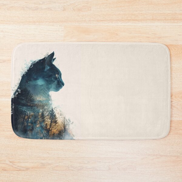 Item preview, Night Cat Double Exposure designed and sold by Ewa Miller.