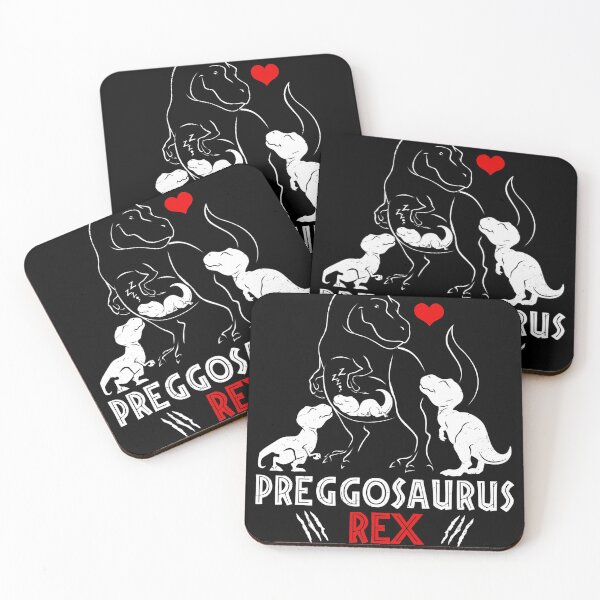 Item preview, Mamasaurus Pregosaurus Rex Funny Pregnancy Have Three Kids  (1) designed and sold by SpeedyPrints.
