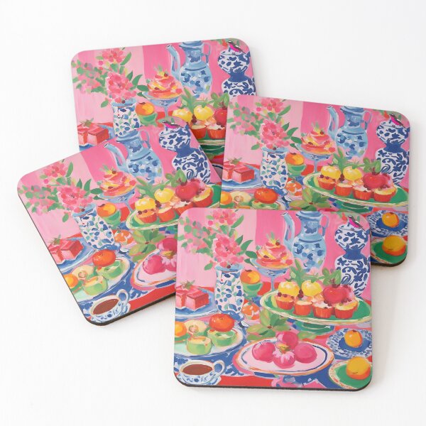 Item preview, Preppy tea and cakes designed and sold by SophieClimaArt.