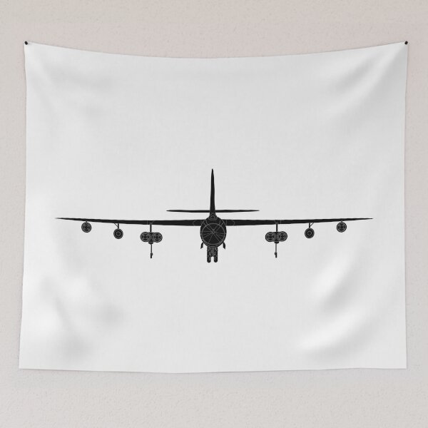 Item preview, Airplane - B-47 Stratojet Bomber - Front - SIlhouette - BlackX 300 designed and sold by Military Insignia Products.
