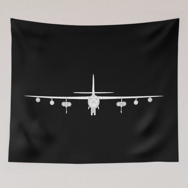 Item preview, Airplane - B-47 Stratojet Bomber - Front - SIlhouette - White X 300 designed and sold by Military Insignia Products.