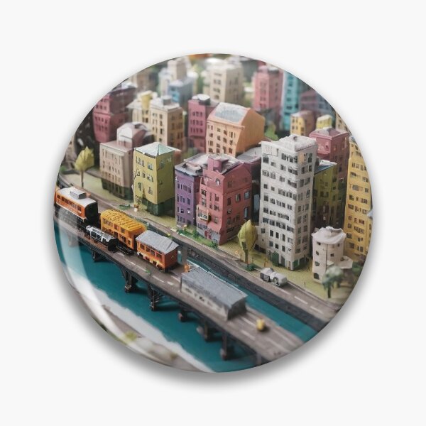 Item preview, Plasticine Art Style City Made With 3D Modeling Finished With AI designed and sold by NovaBlondesShop.