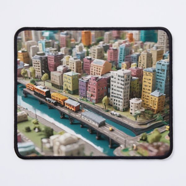 Item preview, Plasticine Art Style City Made With 3D Modeling Finished With AI designed and sold by NovaBlondesShop.