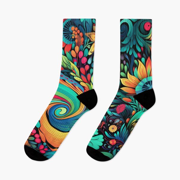 Item preview, Vibrant pattern of flowers and swirls designed and sold by liana campbell.