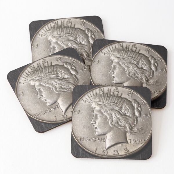 Item preview, 1935 S Silver Peace Dollar Choice AU Cleaned Marks designed and sold by coinsxcrochet.