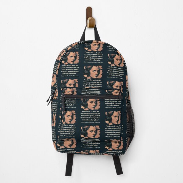 Item preview, Daphne du Maurier portrait and quote: I believe there is a theory that men and women emerge finer and stronger after suffering... designed and sold by artbleed.