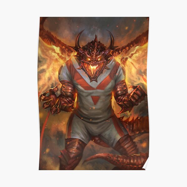 Rugby League Dragon Poster
