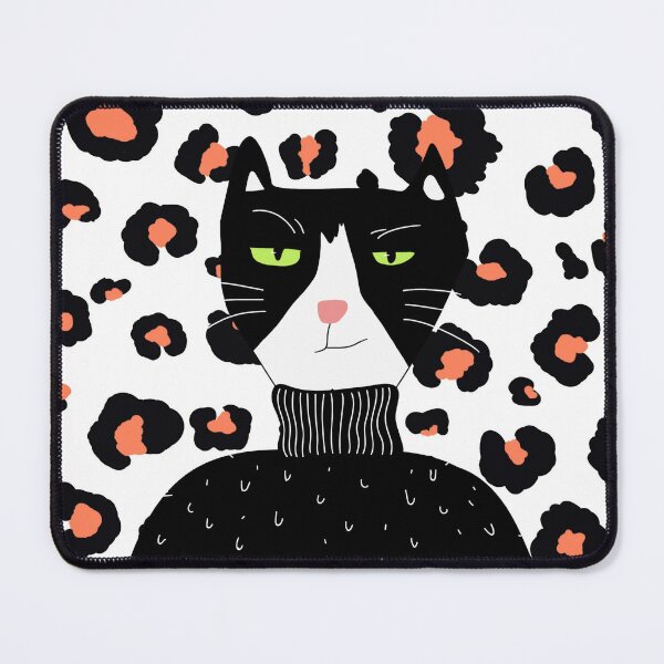 Item preview, Black and white cat with leopard spots designed and sold by GasconyPassion.