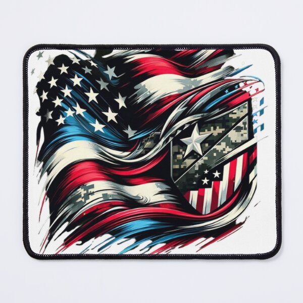 Item preview, US military anstract art with US flag blend designed and sold by Red, White & Blue Glory.