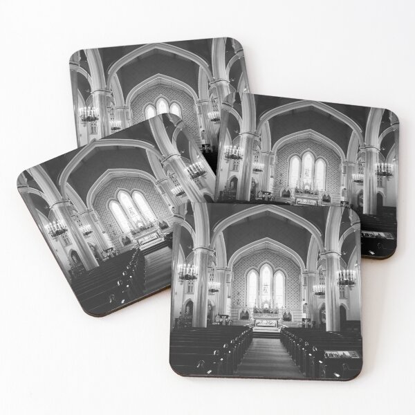 Item preview, The Alter At Old Vincent's Catholic Church Cape Girardeau Black And White designed and sold by LisaWootenPhoto.
