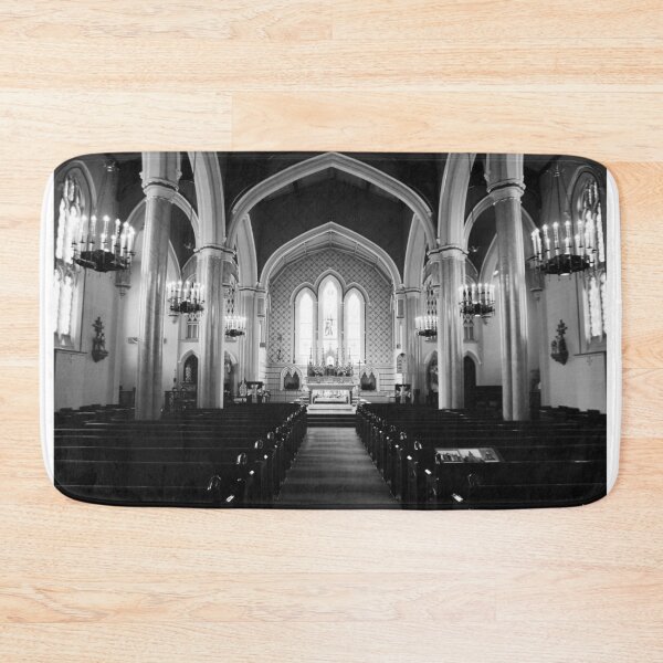 Item preview, The Alter At Old Vincent's Catholic Church Cape Girardeau Black And White designed and sold by LisaWootenPhoto.