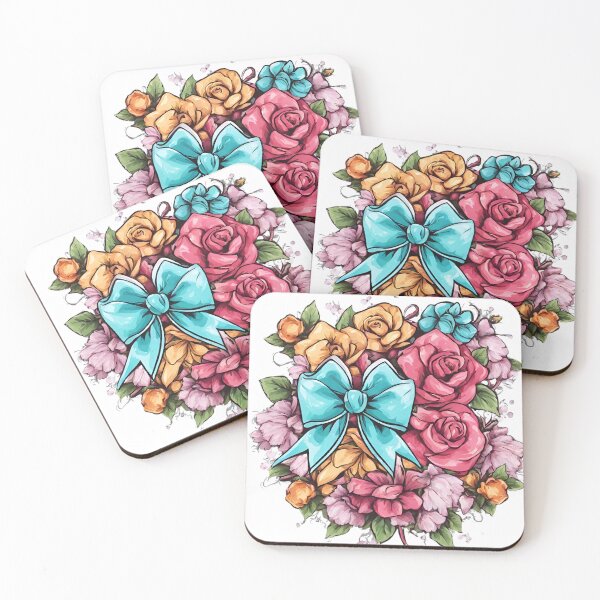 Item preview, Coquette style blue ribbon floral pastels designed and sold by CyberArtistOne.