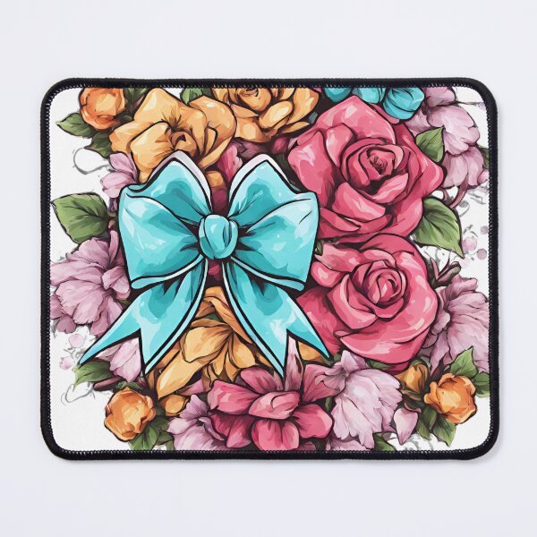 Item preview, Coquette style blue ribbon floral pastels designed and sold by CyberArtistOne.