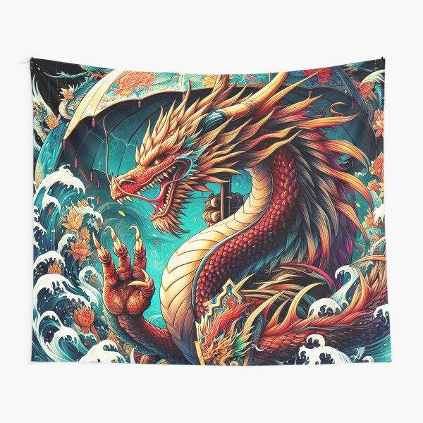 Item preview, A Majestic Water Dragon's Reign designed and sold by digitalgull.