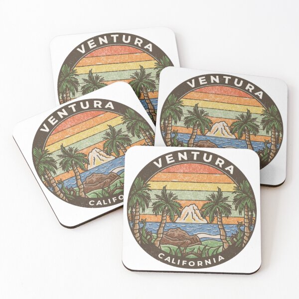 Item preview, Ventura, California | Sunset with palm trees designed and sold by CircinusStore.