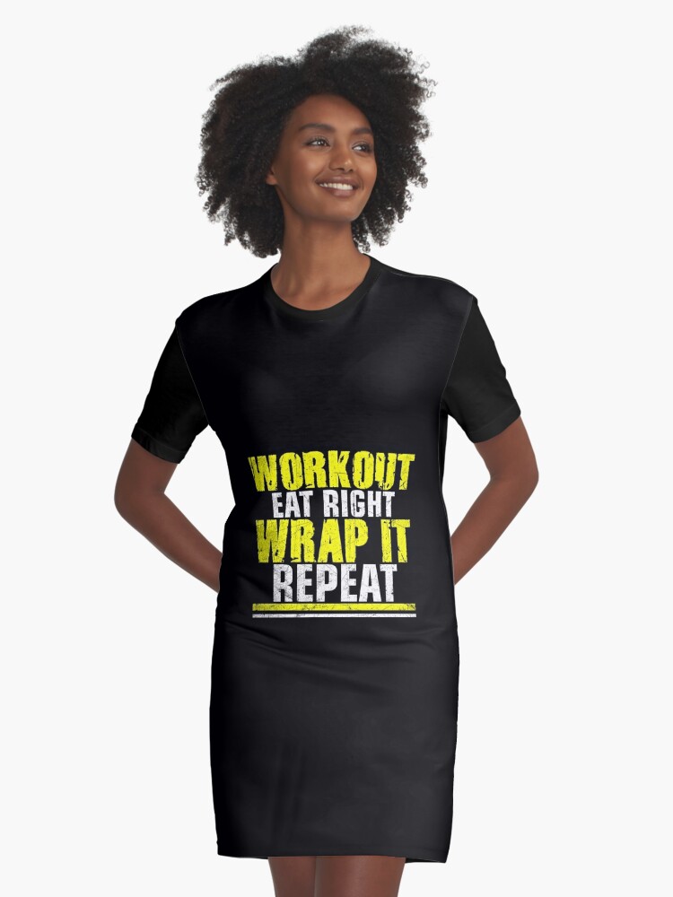Workout Wrap IT, gym shirts, men fitness, funny exercise shirt, funny fitness  shirts, workout clothes, fitness motivational gym shirts, workout shirt  Graphic T-Shirt Dress for Sale by Kreature Look