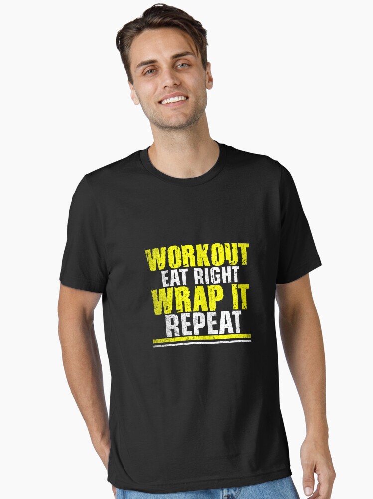 Workout Wrap IT gym shirts men fitness funny exercise shirt