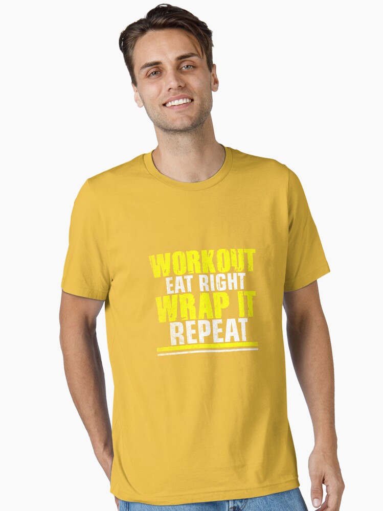 Workout Wrap IT gym shirts men fitness funny exercise shirt