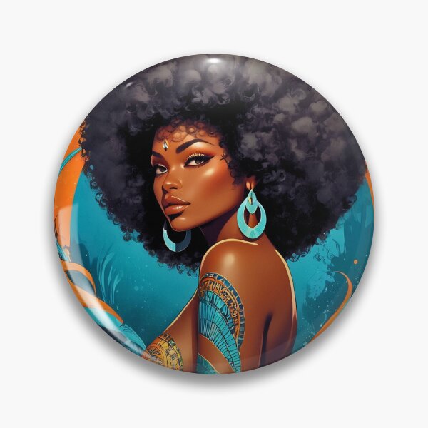 Item preview, Black Woman Retro vintage psychedelic 80s disco tattoo  designed and sold by BorgSpareParts.