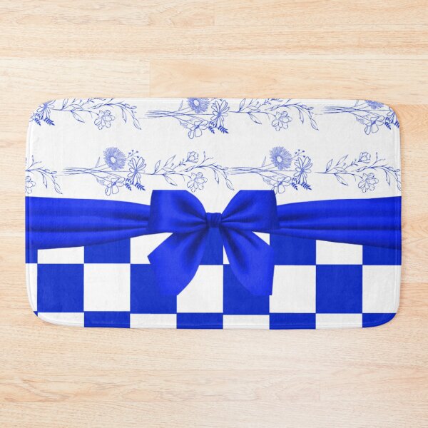 Item preview, Royal Blue Floral and Checkerboard  designed and sold by L-I-E-Store.