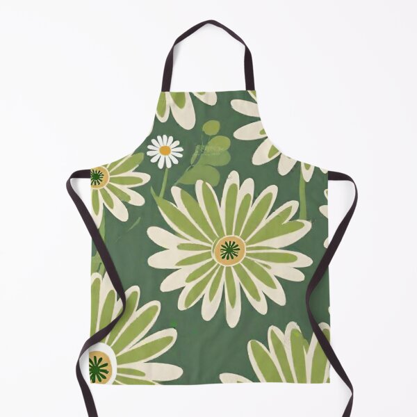 Artikelvorschau, Shades of Green Retro Groovy Daisy Floral Pattern Geschenk für Naturliebhaber entworfen und verkauft von CORINNE W.