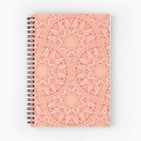 Item preview, Parfait Peach Plethora Dot Mandala Mirrored Scallop designed and sold by Triplicate Limited.