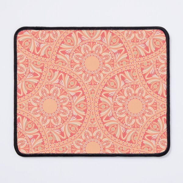 Item preview, Parfait Peach Plethora Dot Mandala Mirrored Scallop designed and sold by Triplicate Limited.