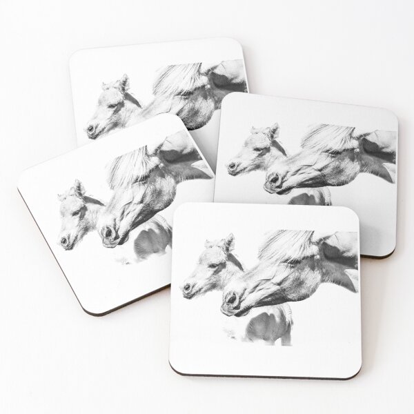 Item preview, Fjordhorse mare and foal canvas designed and sold by RonjaSS.