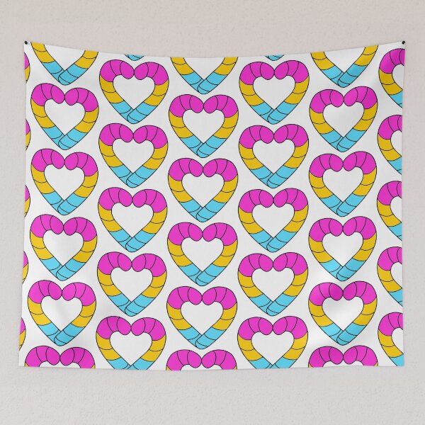 Item preview, Pansexual Pride Candy Cane designed and sold by HarveyHandcraftsandDesigns.