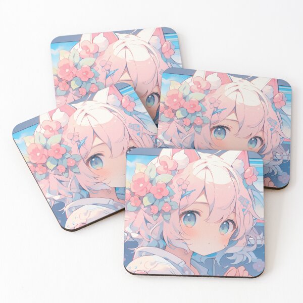Item preview, Pink & Blue Pastel Neko Gamer Anime Girl designed and sold by Purrfectanime.
