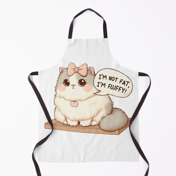 Item preview, Cute Aesthetic Cat - I'm Not Fat, I'm Fluffy! designed and sold by revsdesign.