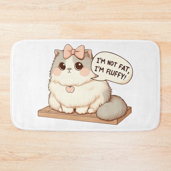 Item preview, Cute Aesthetic Cat - I'm Not Fat, I'm Fluffy! designed and sold by revsdesign.
