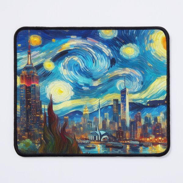 Item preview, New York City Digitally Painted In The Style Of Van Gogh designed and sold by NovaBlondesShop.