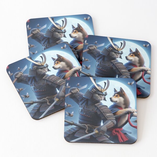 Item preview, Samurai Cat and Ninja Dog designed and sold by Random Store.