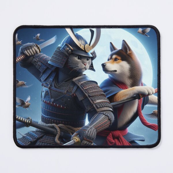 Item preview, Samurai Cat and Ninja Dog designed and sold by Random Store.