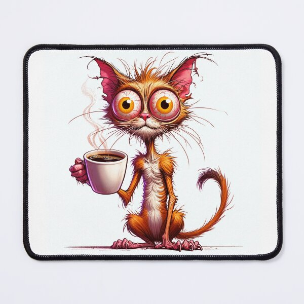 Item preview, Jittery Coffee Cat - NEED COFFEE NOW! designed and sold by digital-savant.