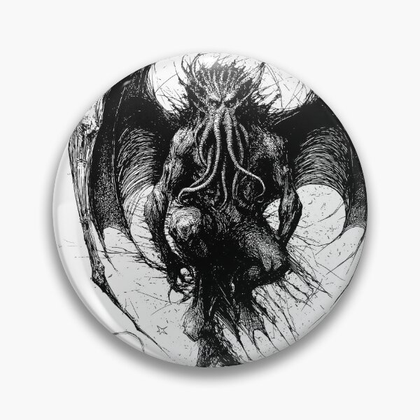 Item preview, Lovecraft Demon Sketch in black ink designed and sold by LastHighwayTees.