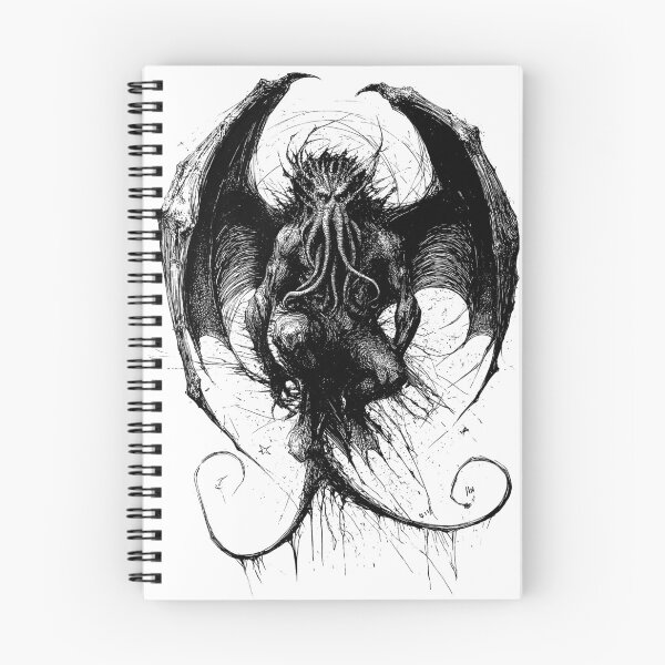 Item preview, Lovecraft Demon Sketch in black ink designed and sold by LastHighwayTees.