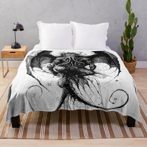 Item preview, Lovecraft Demon Sketch in black ink designed and sold by LastHighwayTees.